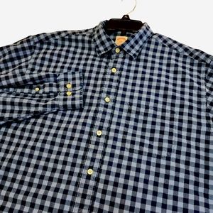 Brooks Brothers‎ Men's Blue Checked Button-down Size Large